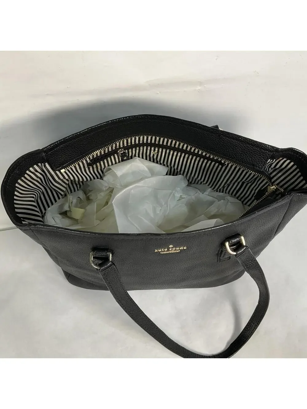 Kate Spade New York Black Pebbled Leather Tote Bag